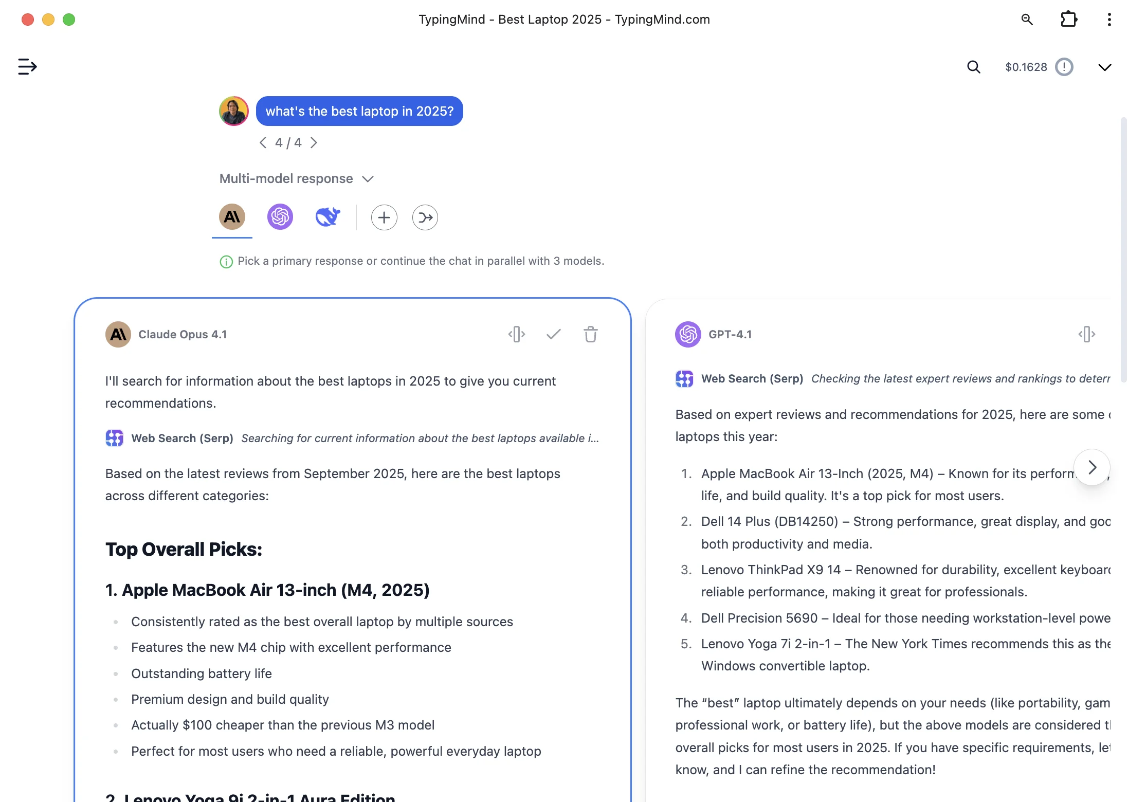 Chat with multiple AI models